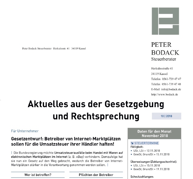 Steuerberater Peter Bodack In Kassel